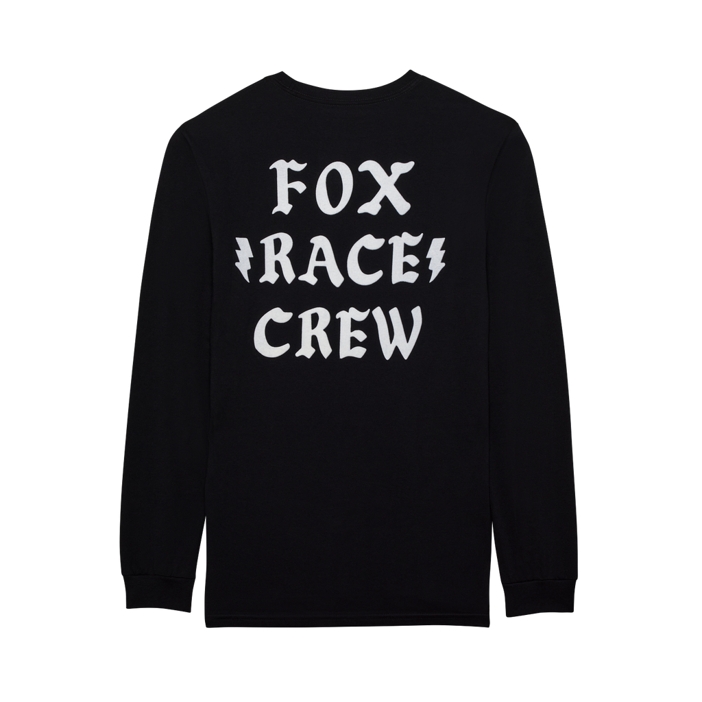 Fox Race Crew Long Sleeve Tee - Black - Back