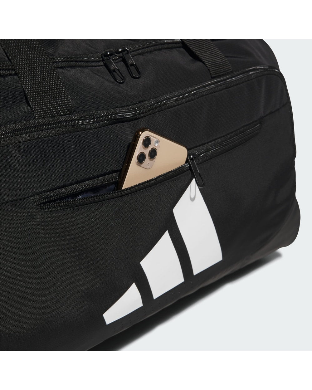 Adidas Defender 5 Medium Duffle Bag Black - front pocket detail