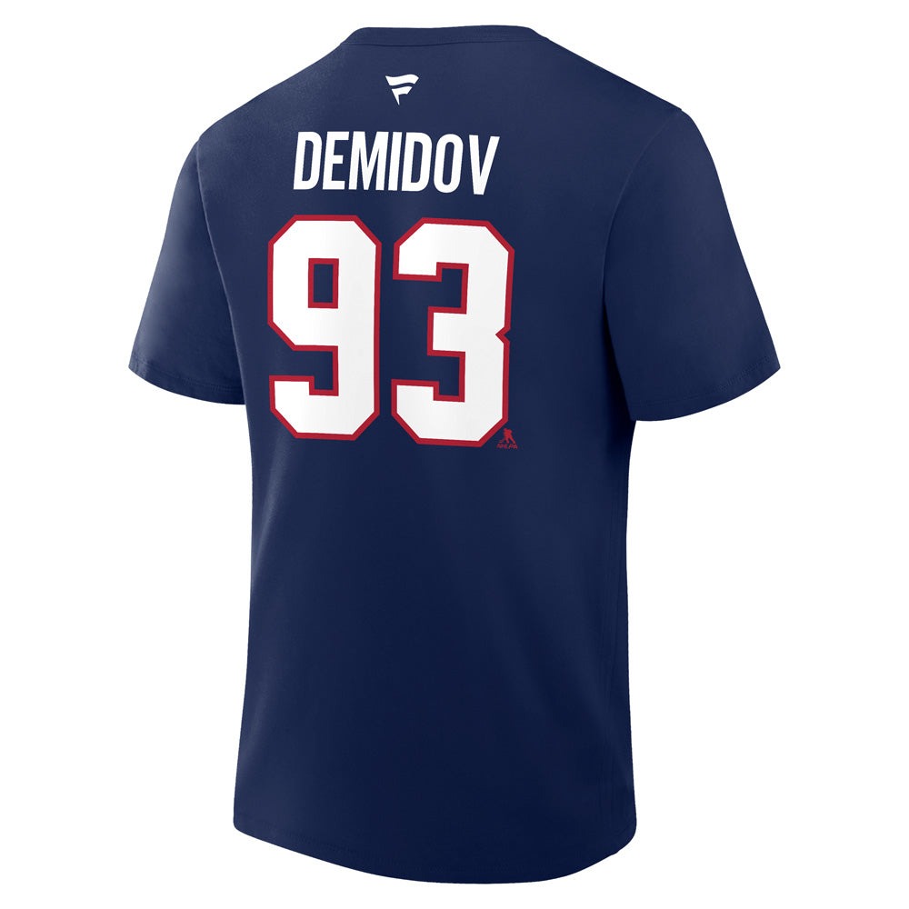 Fanatics Montreal Canadiens Authentic Stack T-Shirt - Demidov - NAVY, back view