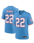 Derrick Henry Tennessee Titans Throwback Game Jersey- Light Blue