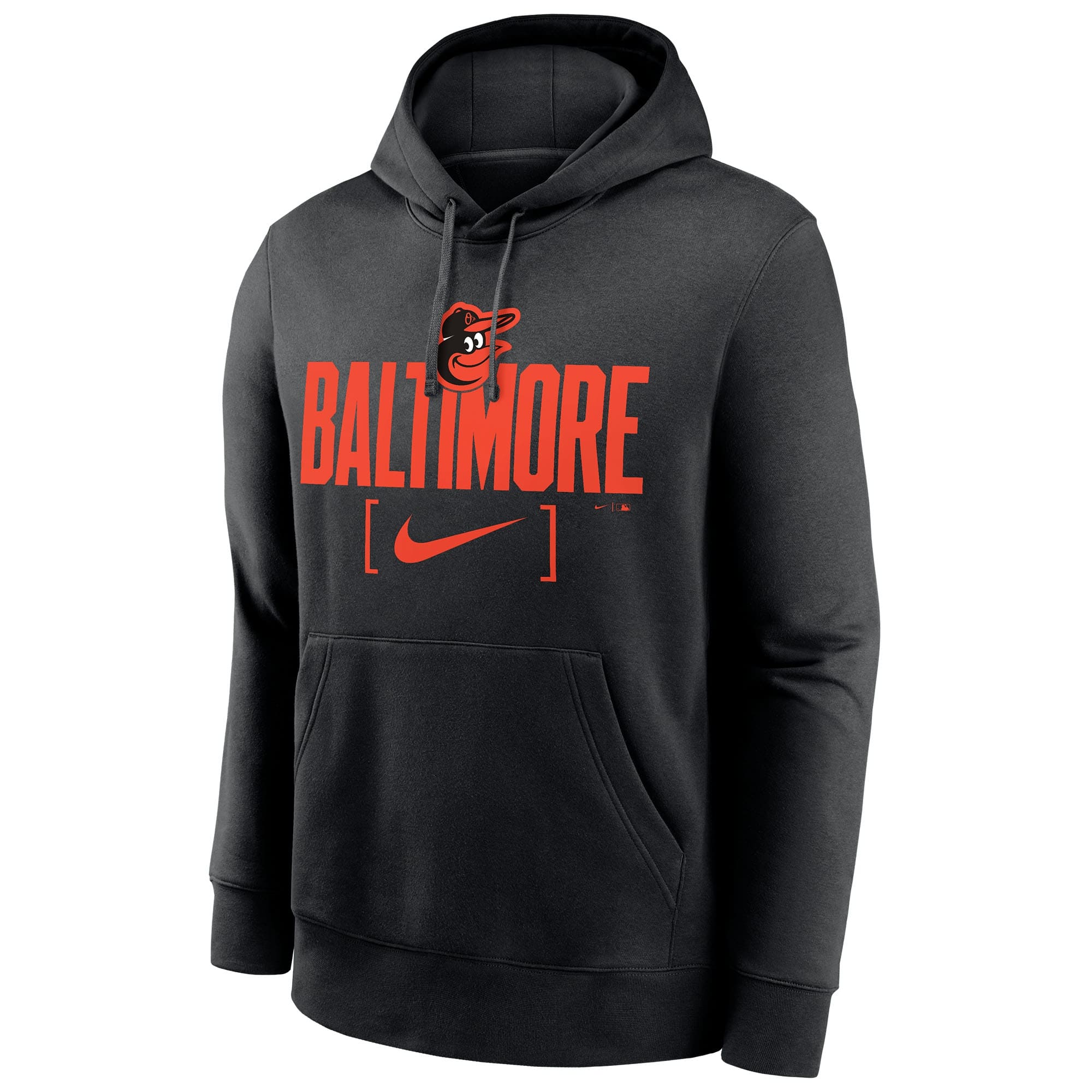 Nike Club Slack Hoodie - Baltimore Orioles - Black - front