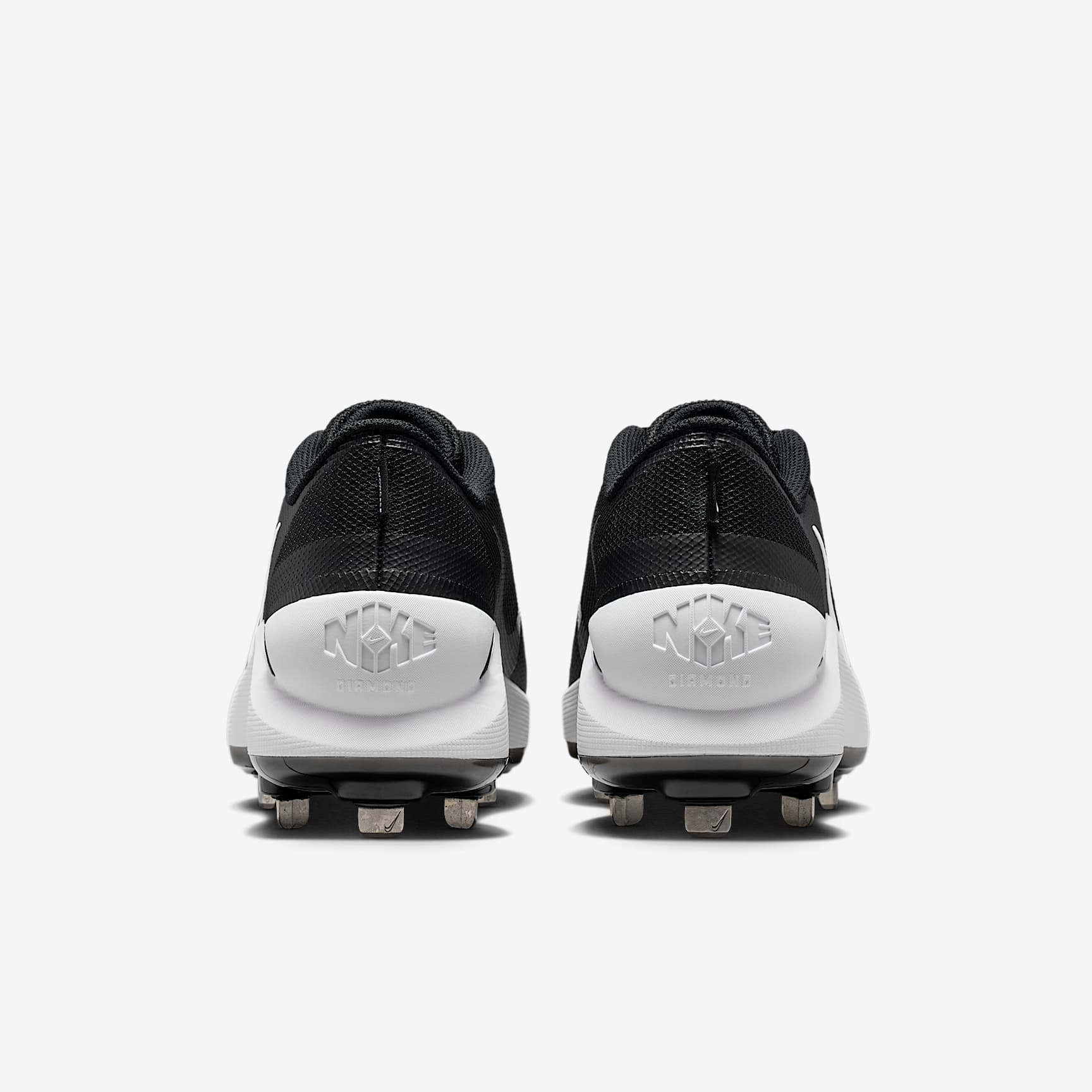 Nike Diamond Showcase MTL Baseball Cleats - Black/White - view 6