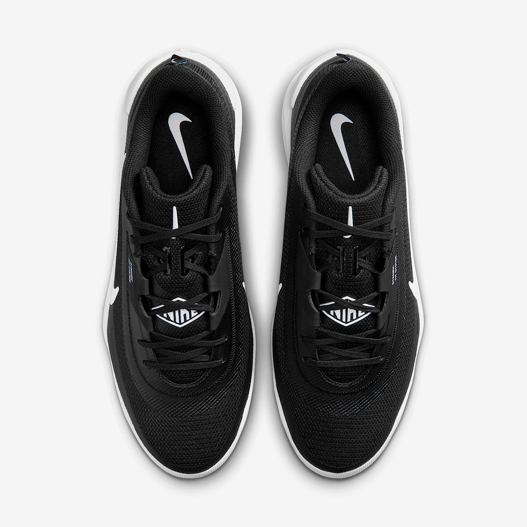 Nike Diamond Showcase MTL Baseball Cleats - Black/White - view 4