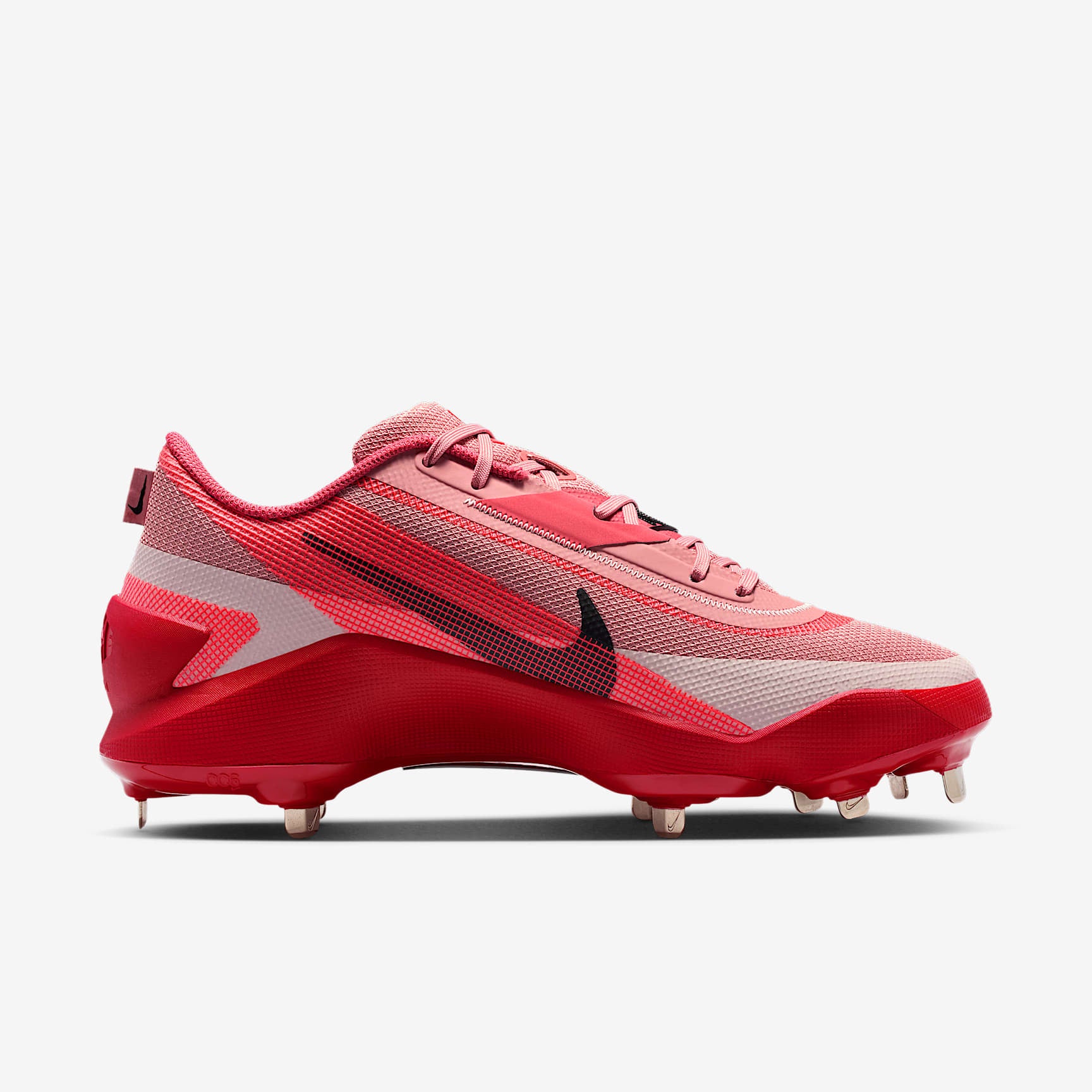 Nike Diamond Showcase MTL Baseball Cleats - Red Stardust/Bright Crimson/Silt Red/Black - view 3