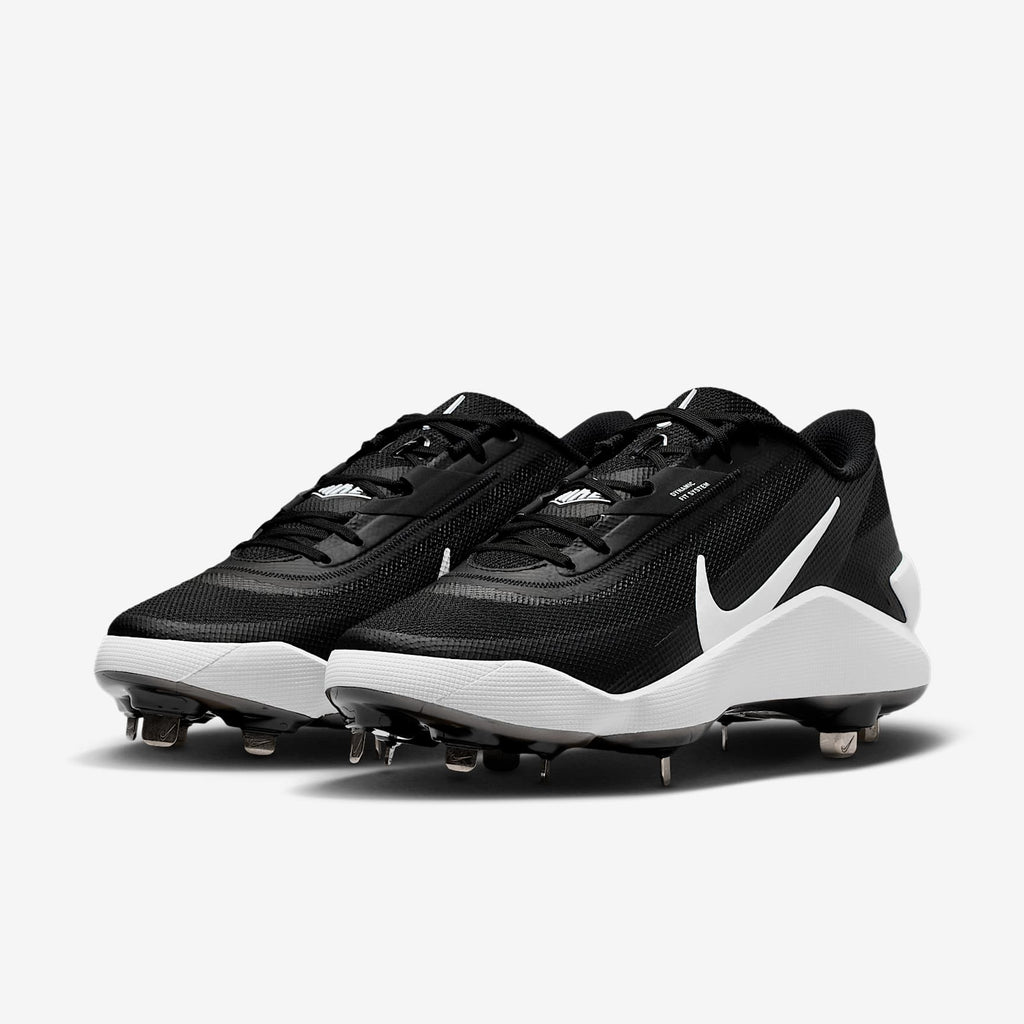 Nike Diamond Showcase MTL Baseball Cleats - Black/White - view 5
