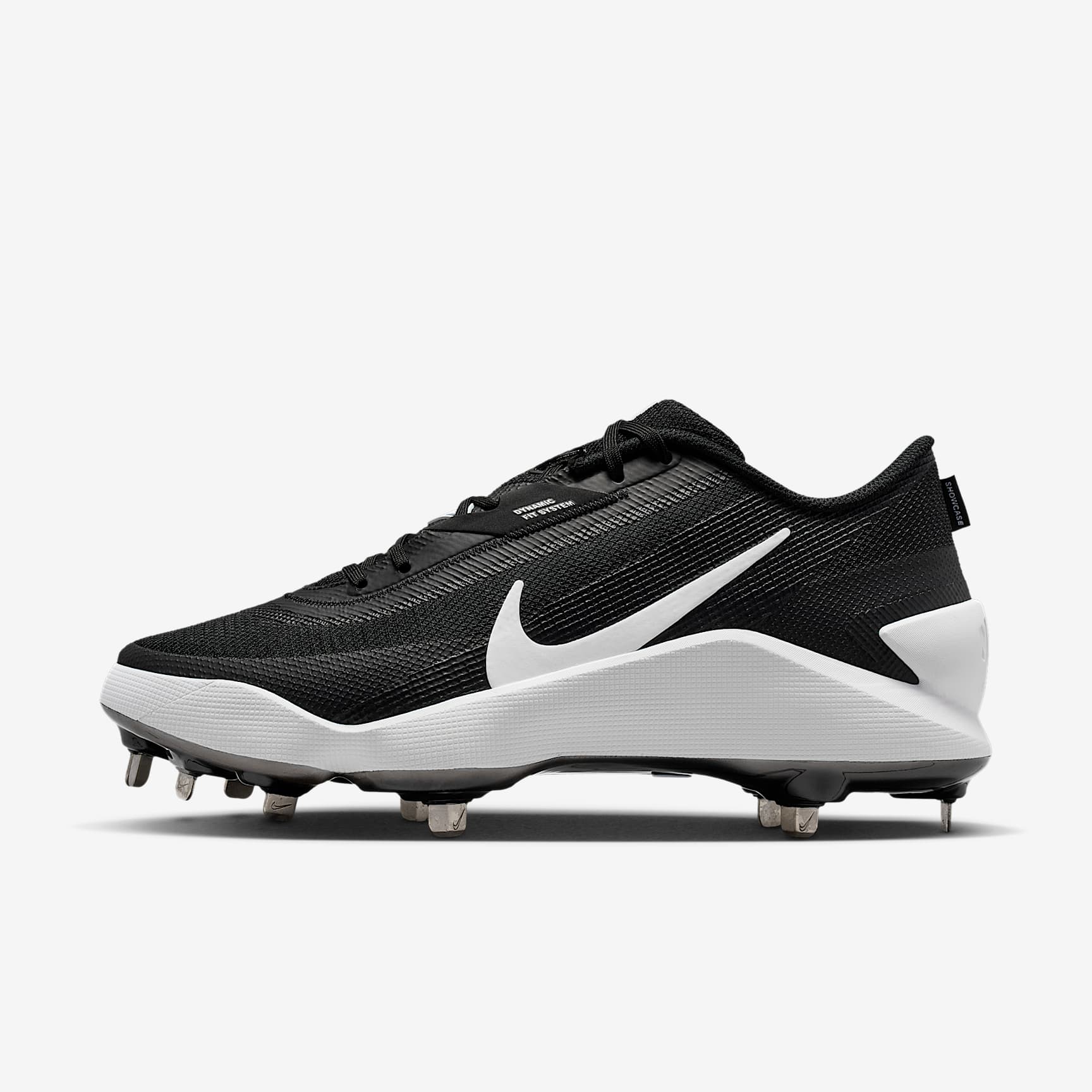 Nike Diamond Showcase MTL Baseball Cleats - Black/White - view 1
