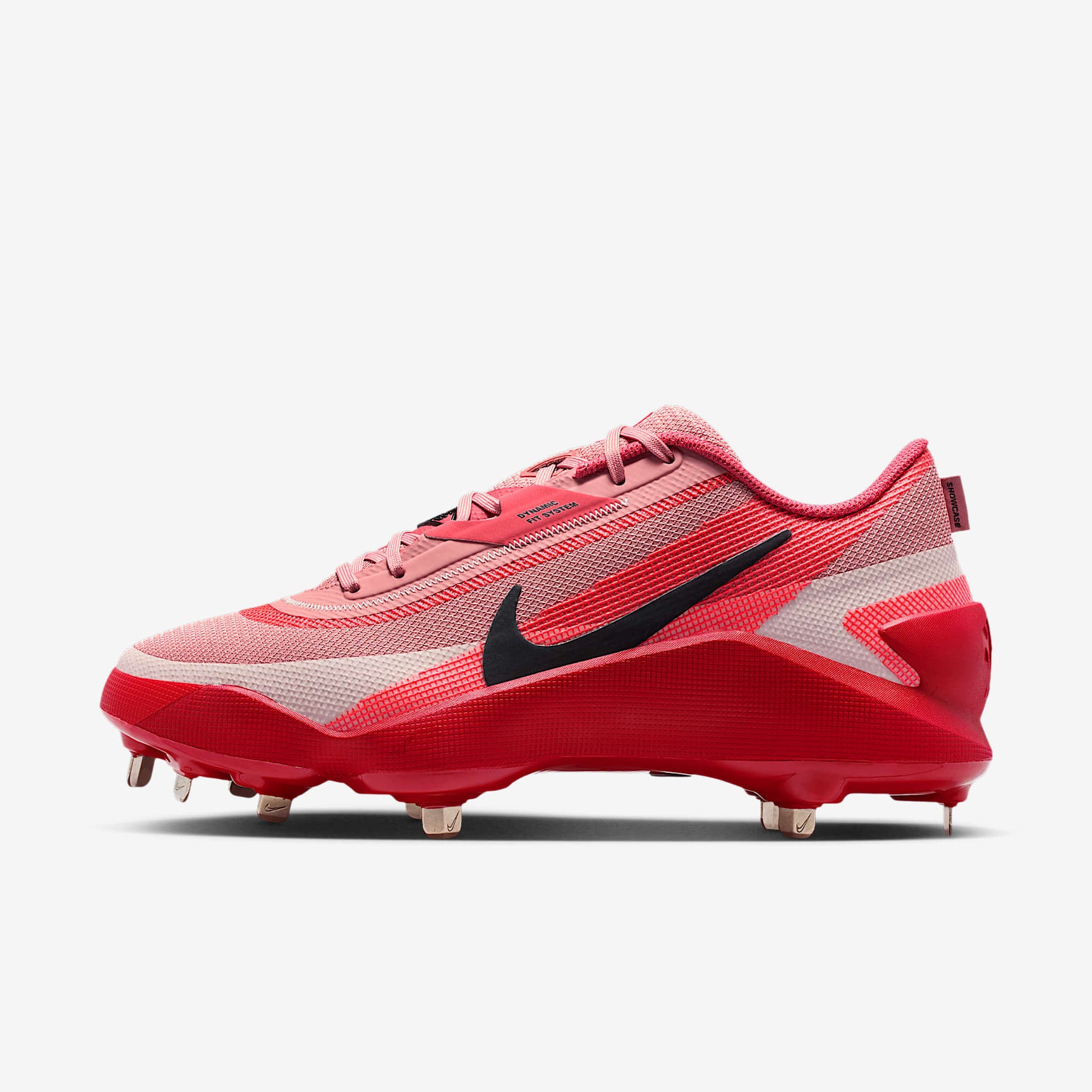 Nike Diamond Showcase MTL Baseball Cleats - Red Stardust/Bright Crimson/Silt Red/Black - view 1