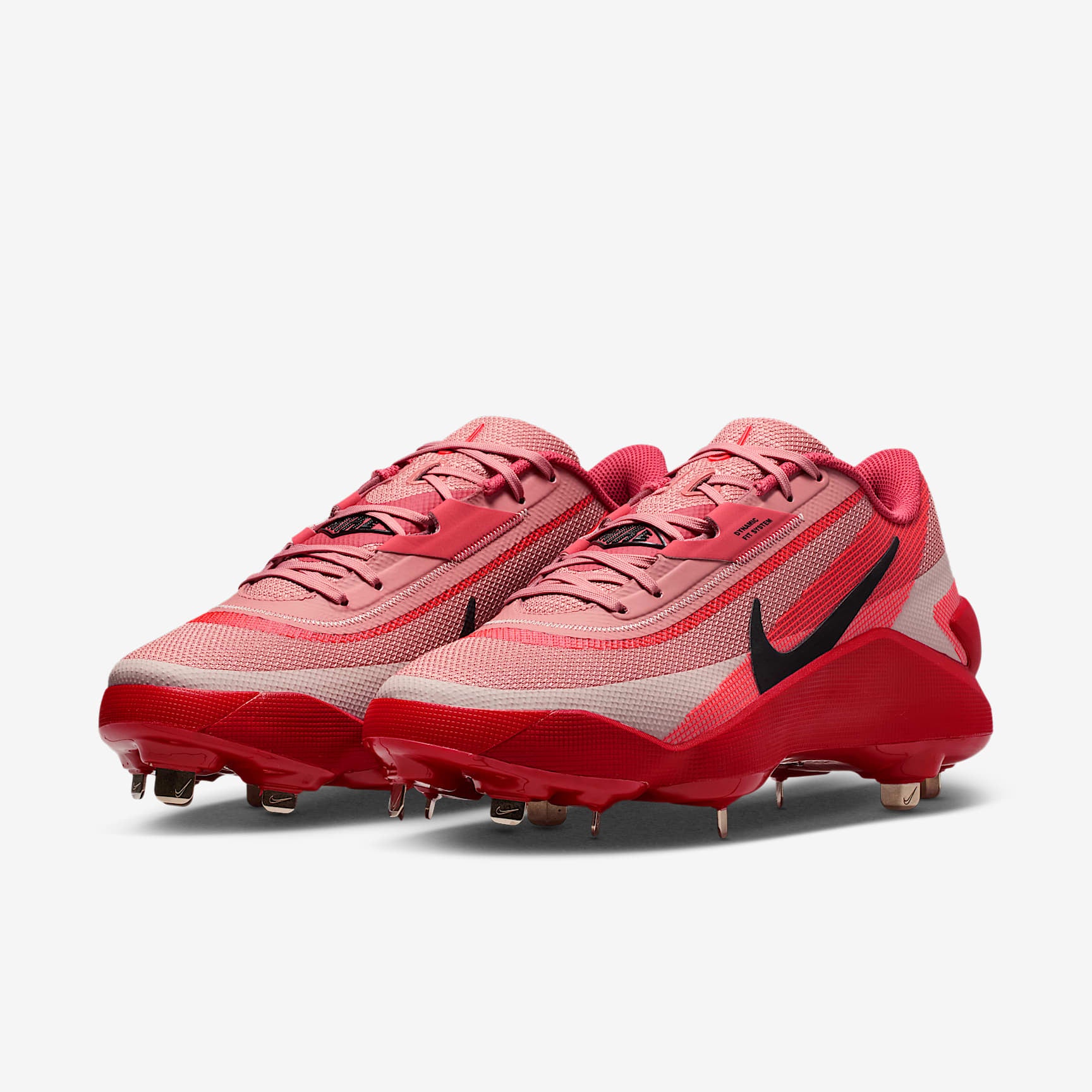 Nike Diamond Showcase MTL Baseball Cleats - Red Stardust/Bright Crimson/Silt Red/Black - view 5