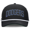 Los Angeles Dodgers Nike Black Cooperstown Collection Rise Adjustable Hat - front