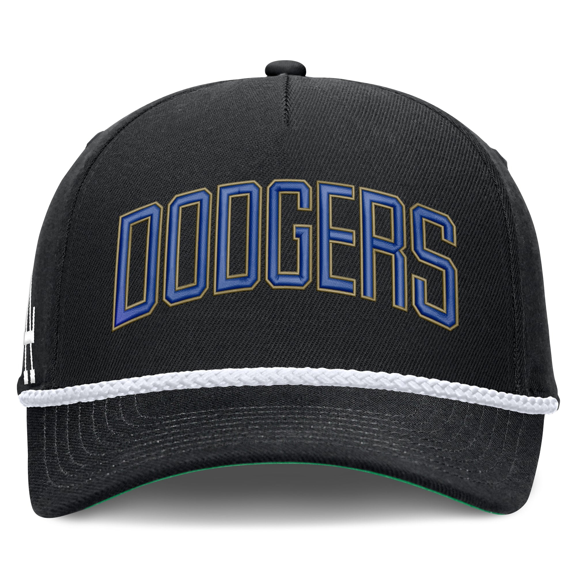 Los Angeles Dodgers Nike Black Cooperstown Collection Rise Adjustable Hat - front