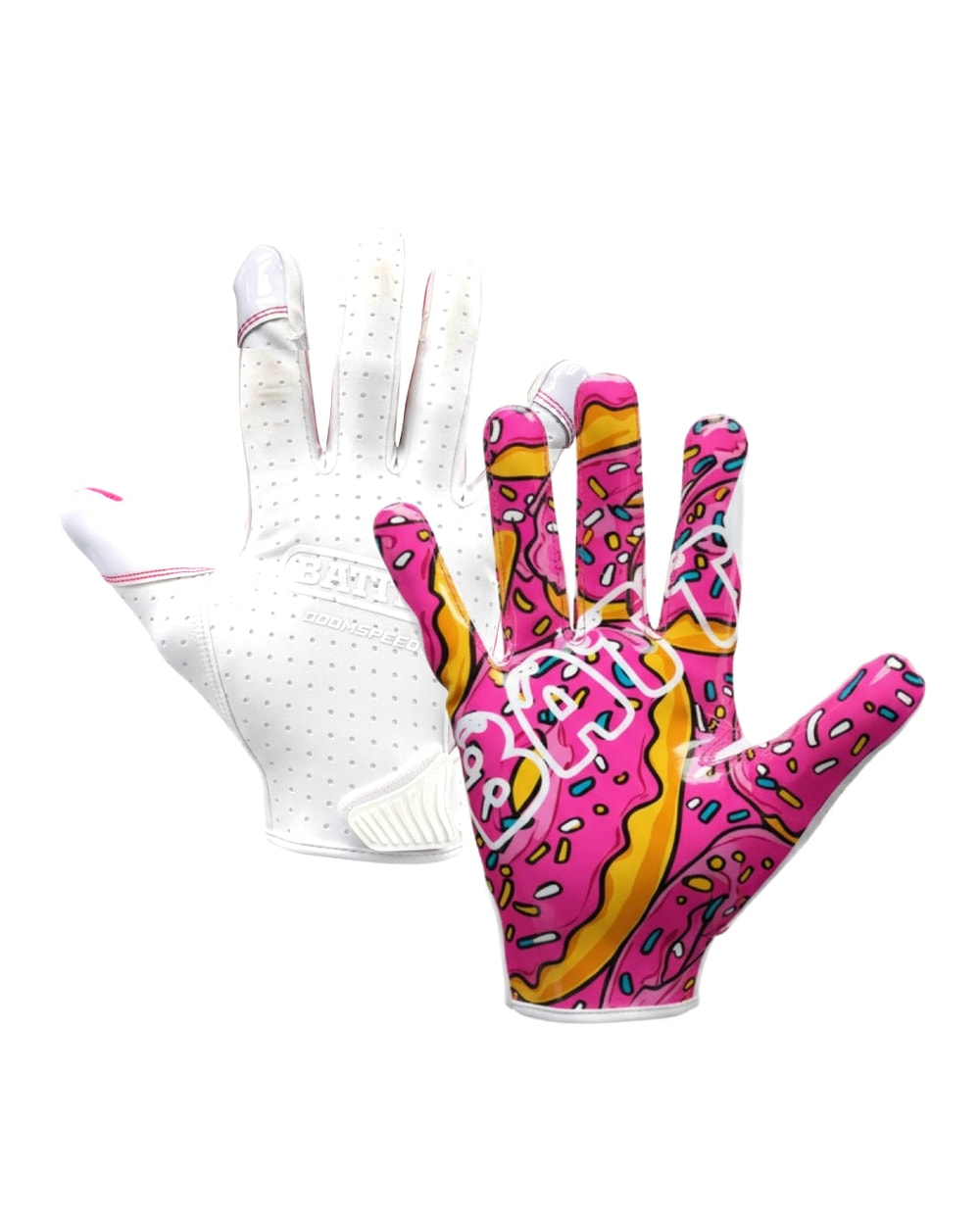 "Donuts" Youth Doom Speed Receiver Football Gloves - MULTI