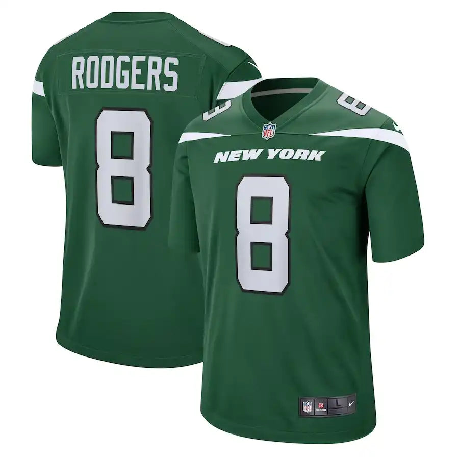 Game Green Aaron Rodgers #8 Jersey