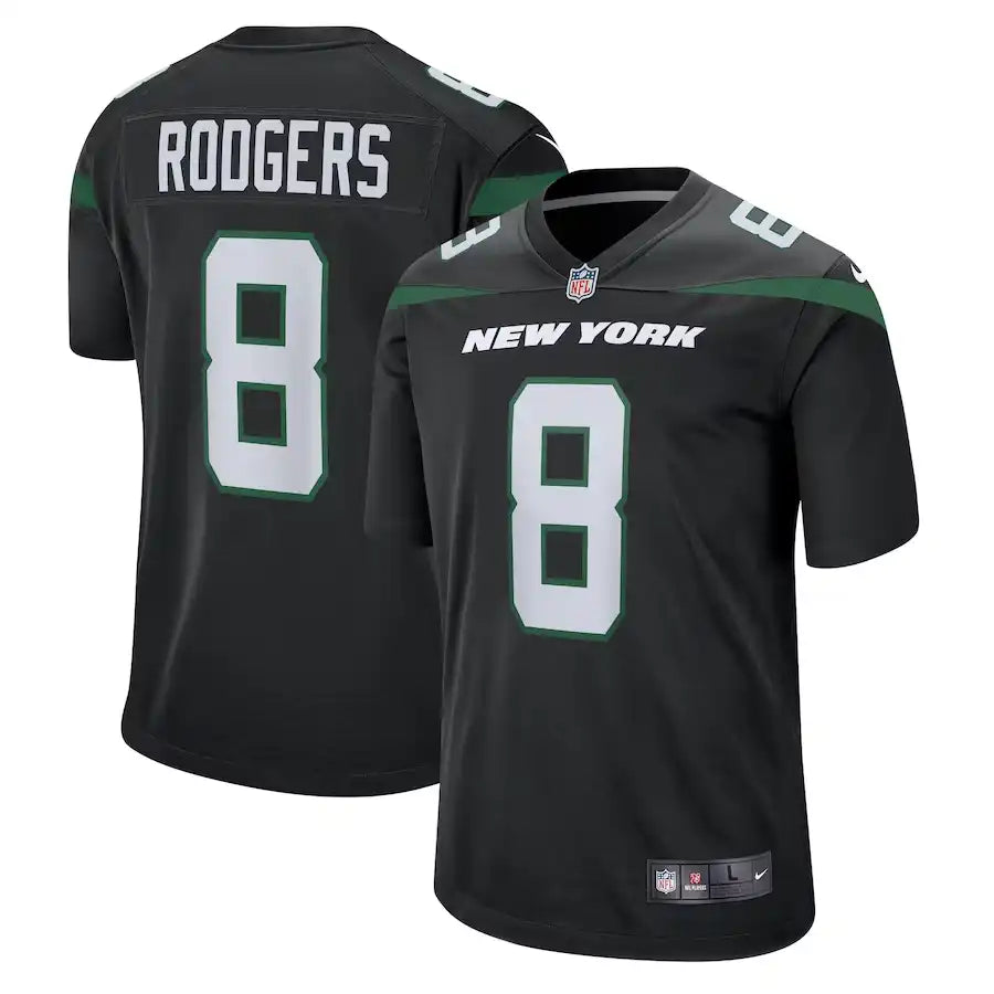 Game Black Aaron Rogers #8 Jersey