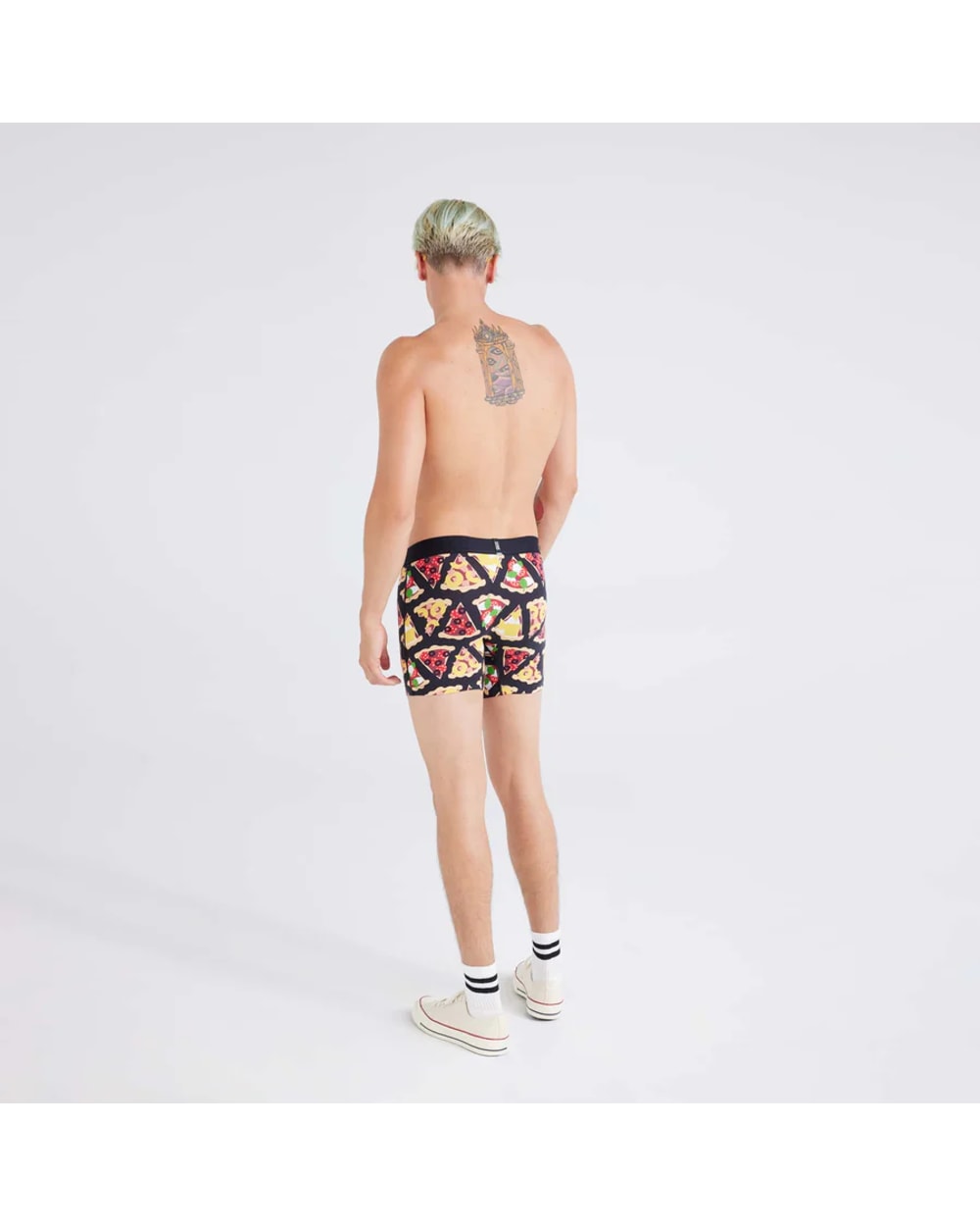 Saxx DropTemp Cooling Boxer Brief - Any Way U Slice It-Black