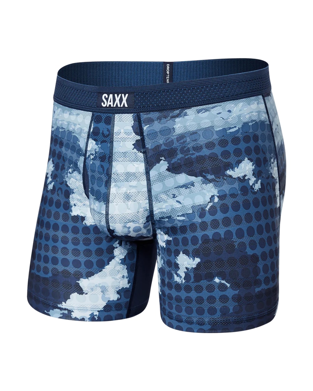 DropTemp Cooling Mesh Boxer Brief - Cloud Drop Camo- Navy