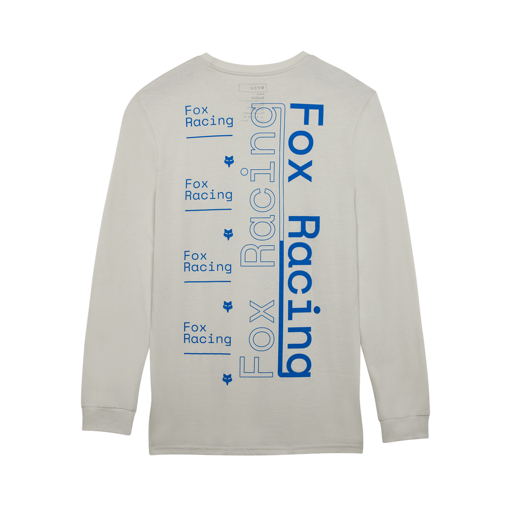 Fox Race Spec Long Sleeve Premium Tee Light Grey back