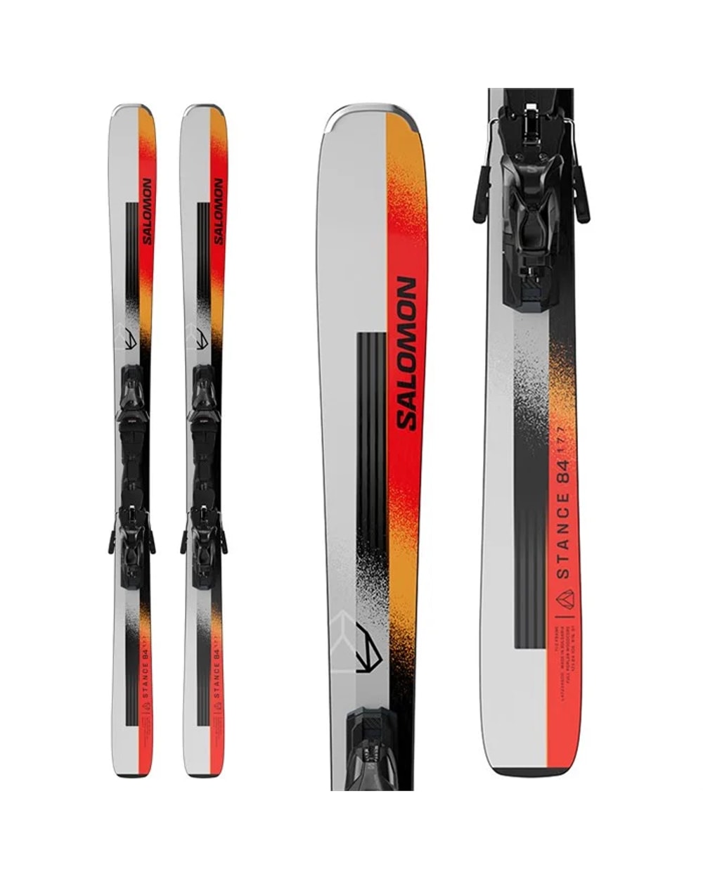 Salomon E Stance 84 (and MI12) Unisex All-Mountain Ski Package