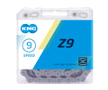 KMC Z9 9-Speed Chain - Grey, retail pack front view