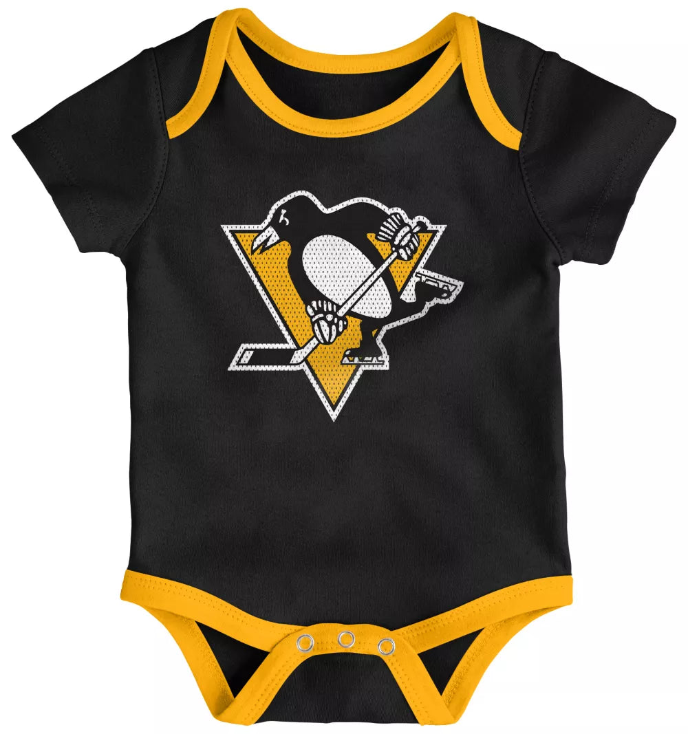 NHL Infant Pittsburgh Penguins Legend Multicolor Creeper Set