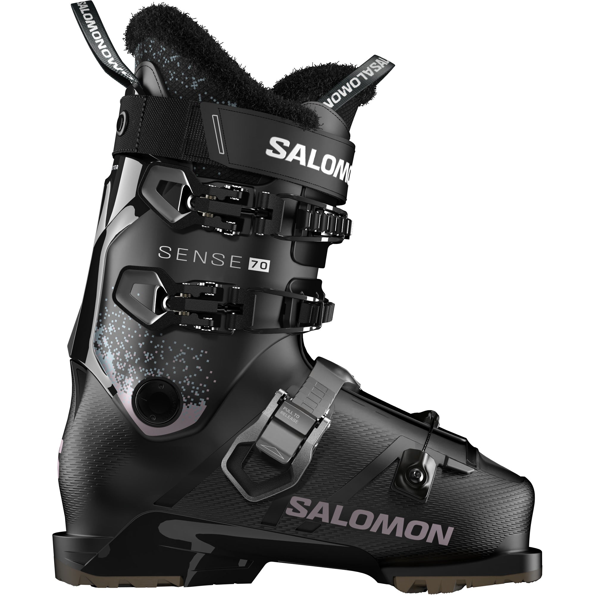 Salomon Women's Sense 70 alpine ski boot in Black