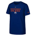 Outerstuff Youth Edmonton Oilers Authentic Pro Wordmark T-Shirt - Blue
