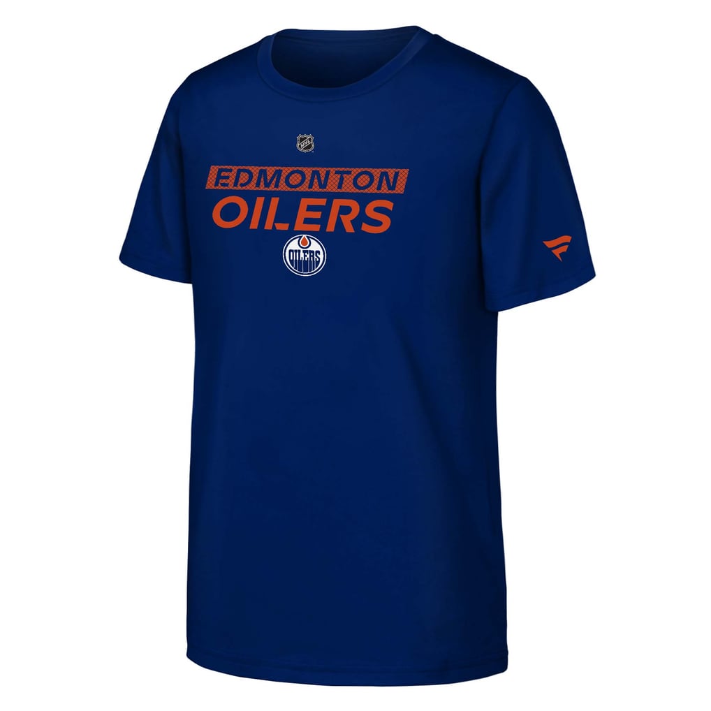 Outerstuff Youth Edmonton Oilers Authentic Pro Wordmark T-Shirt - Blue