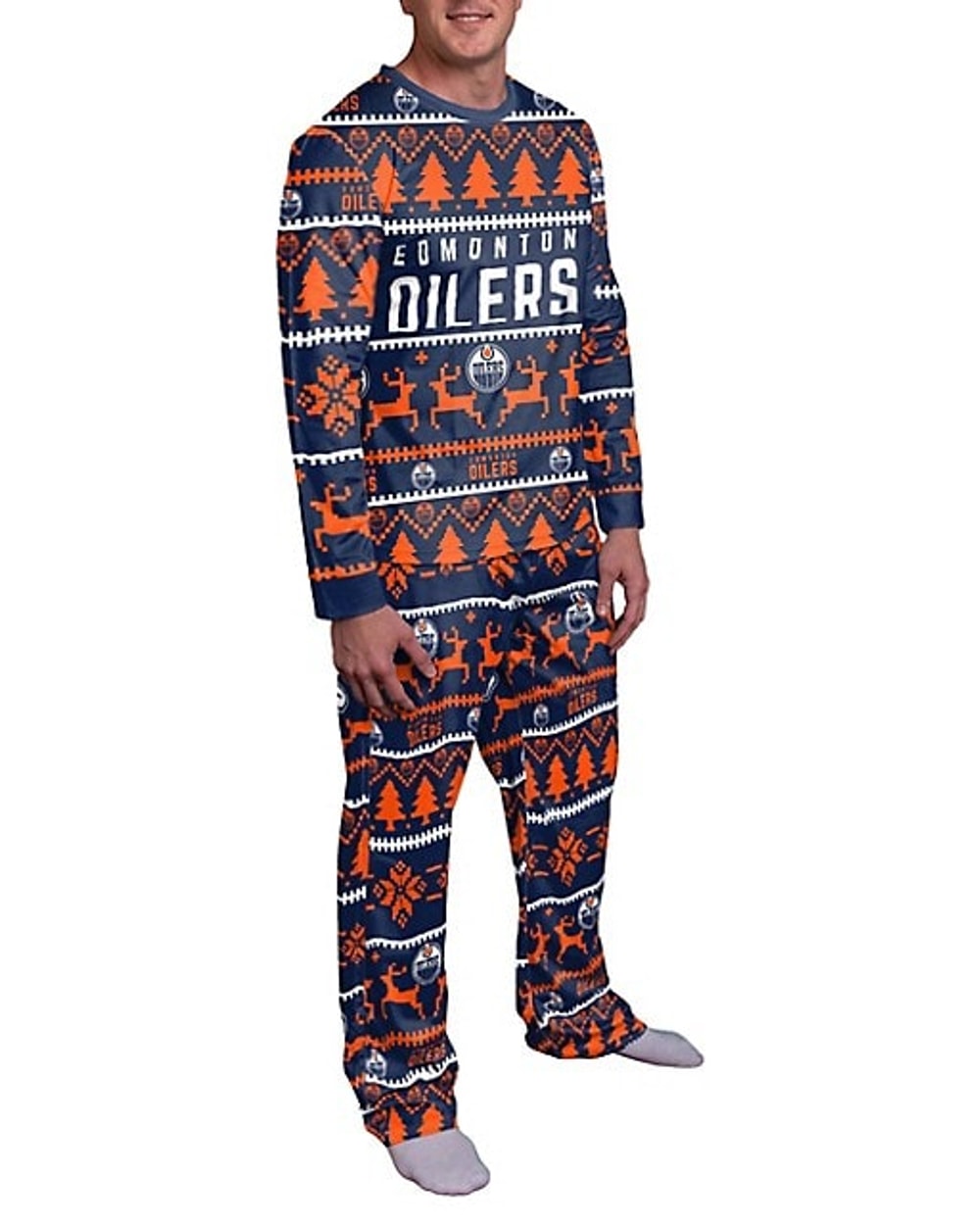 Edmonton Oilers Wordmark 2-Piece Pajama Set