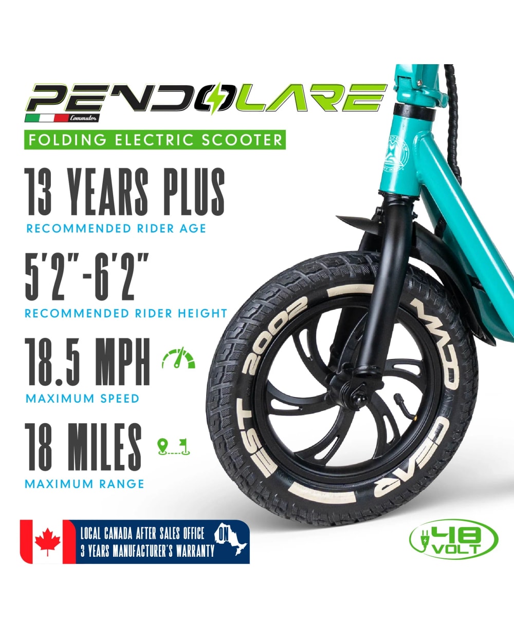 Madd Gear Electric Scooter with Seat & Basket