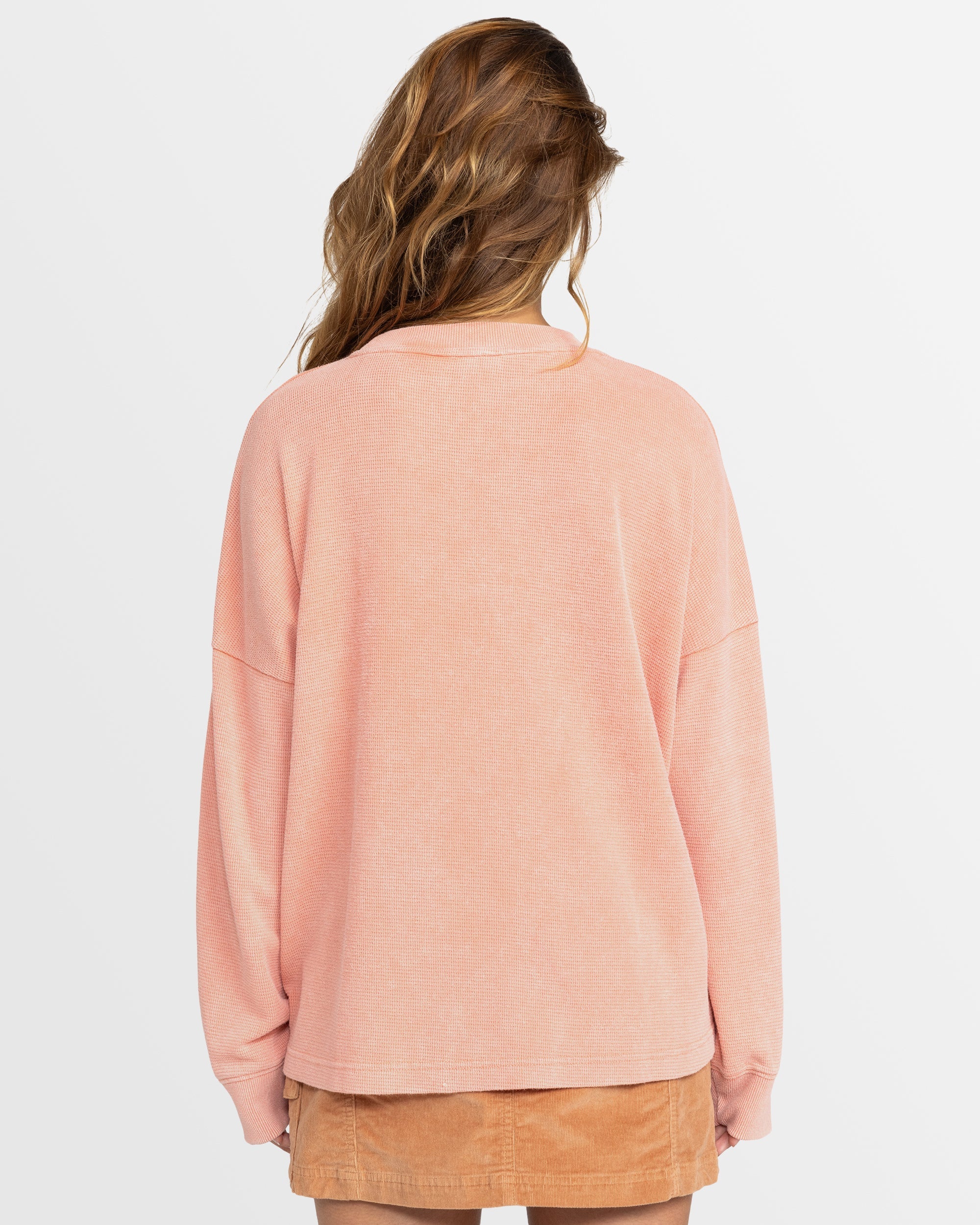 Roxy Women's East Side Midweight Long Sleeve Top - Terra Cotta - back
