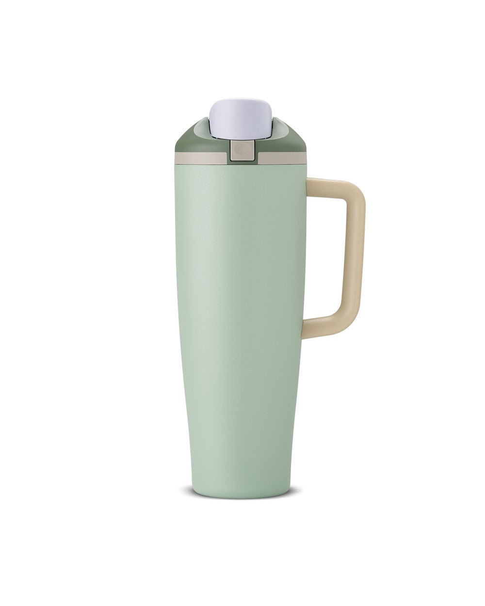Owala FreeSip® Tumbler - 40oz - Eucalyptus, front view with handle on right