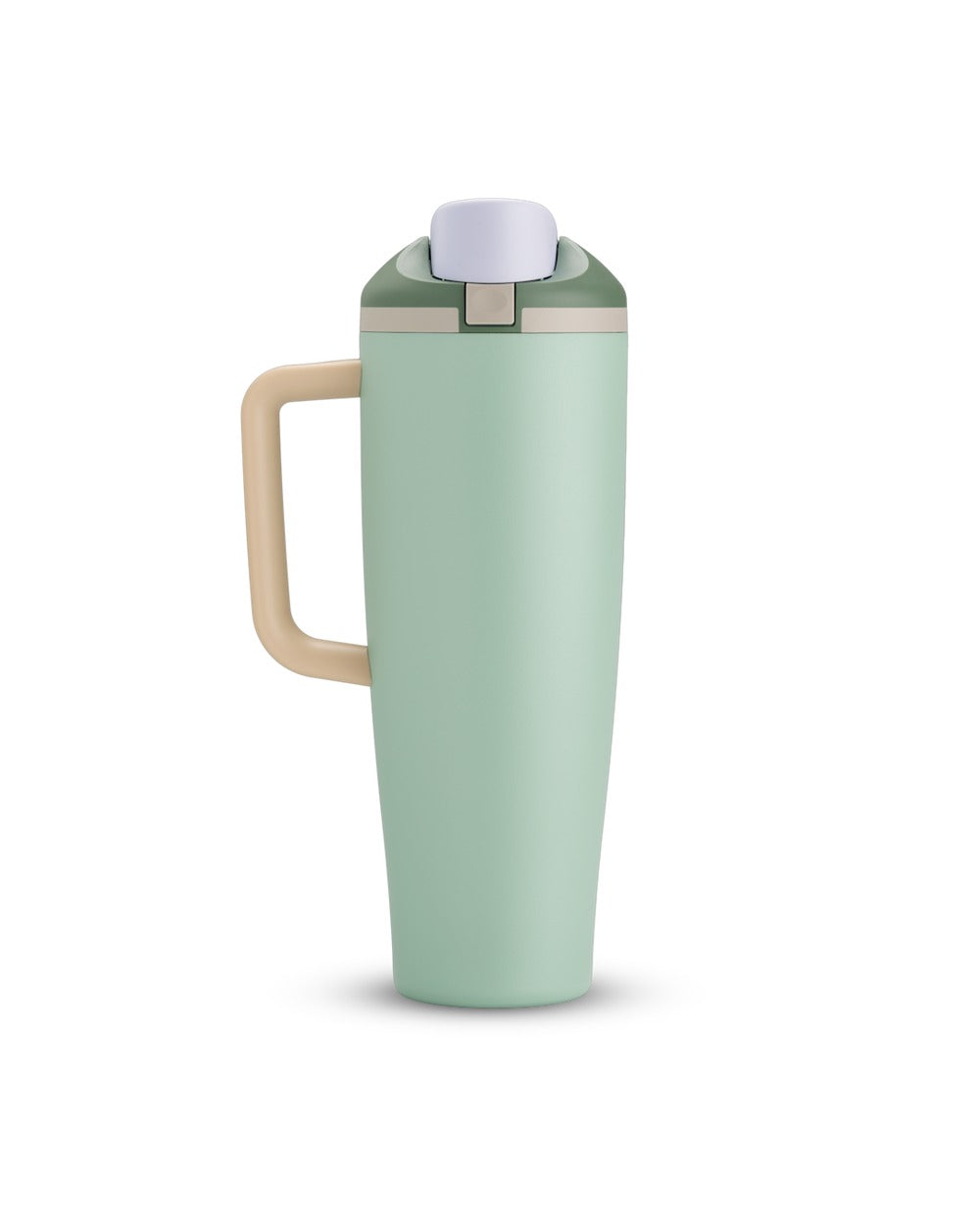 Owala FreeSip® Tumbler - 40oz - Eucalyptus, front view with handle on left
