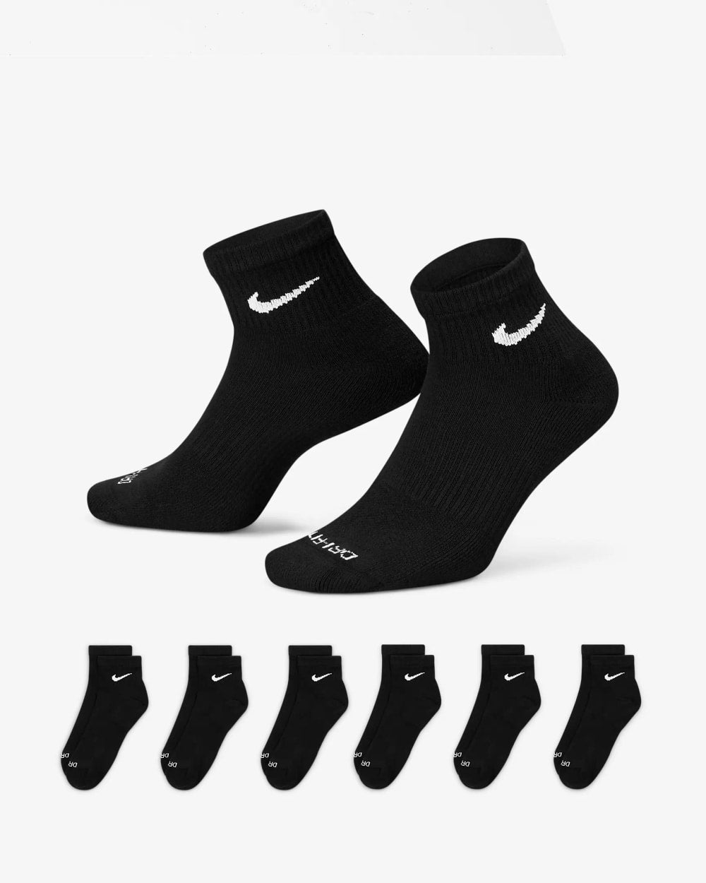 Nike Everyday Plus Cushioned Training Ankle Socks - 6 Pack