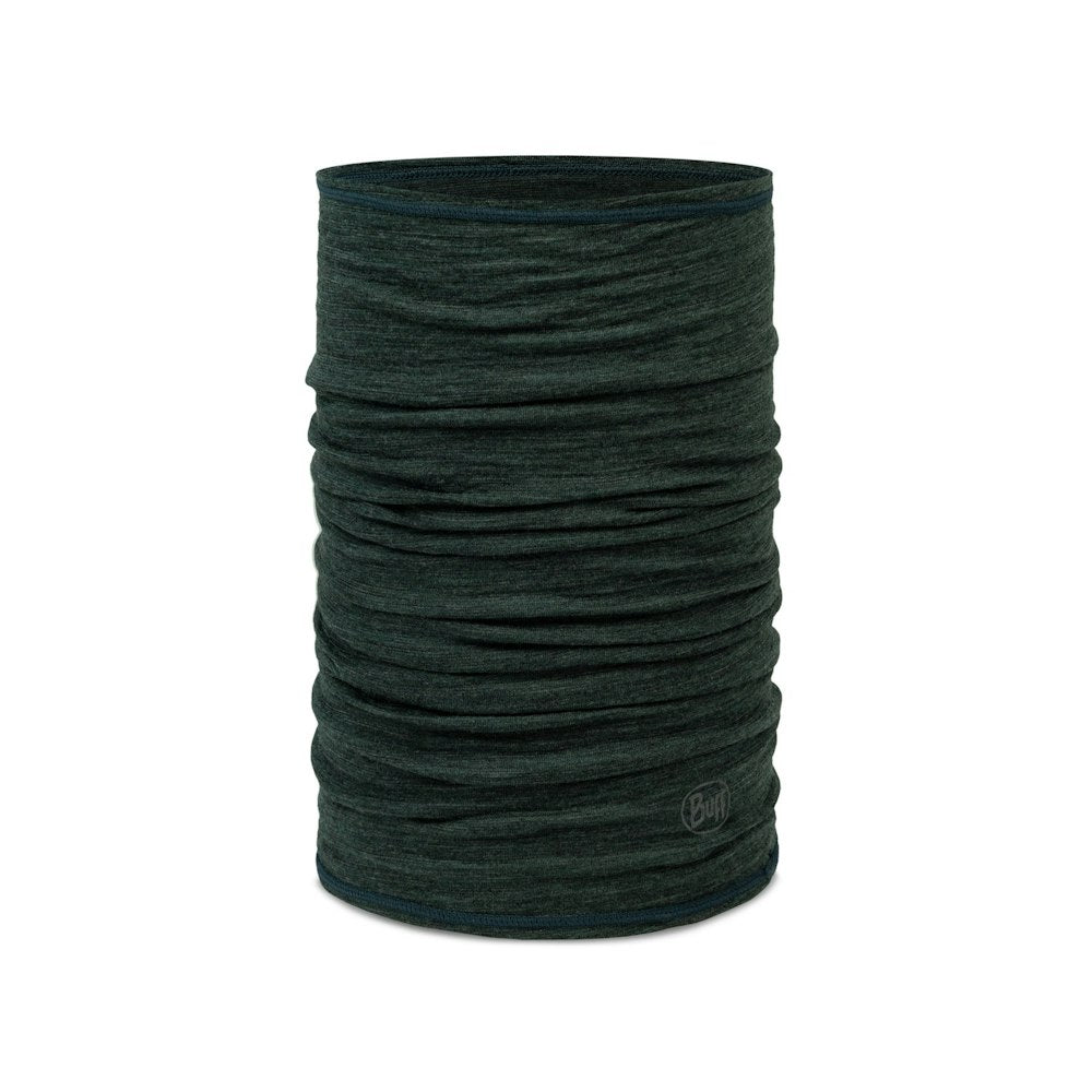 Buff Lightweight Merino Wool Neckwear - Forest - Forest, tube front view