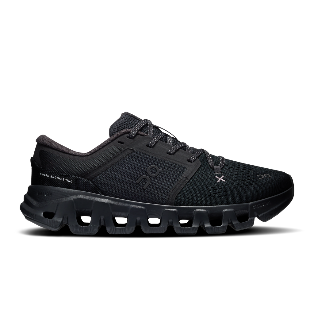 On Cloud Women's Cloud X 5 Running Shoes - Black/Black, side view