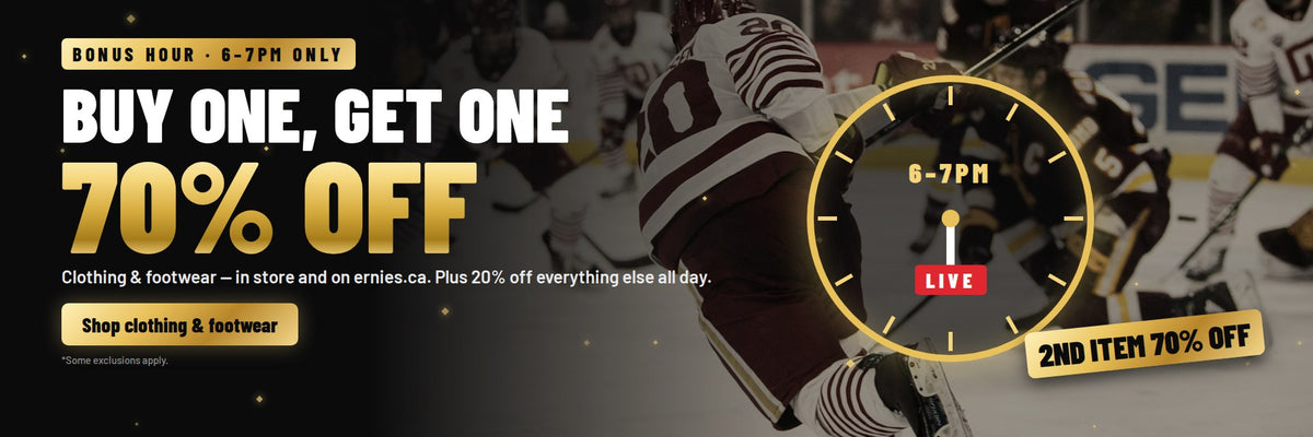 Bonus hour 6 to 7pm: buy one, get one 70% off clothing and footwear
