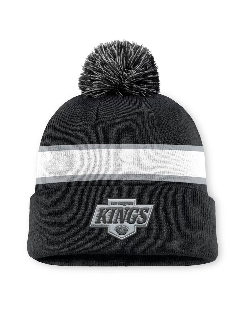 Fanatics Authentic Pro Rink 13 Cuffed Knit Beanie with Pom- Los Angeles Kings
