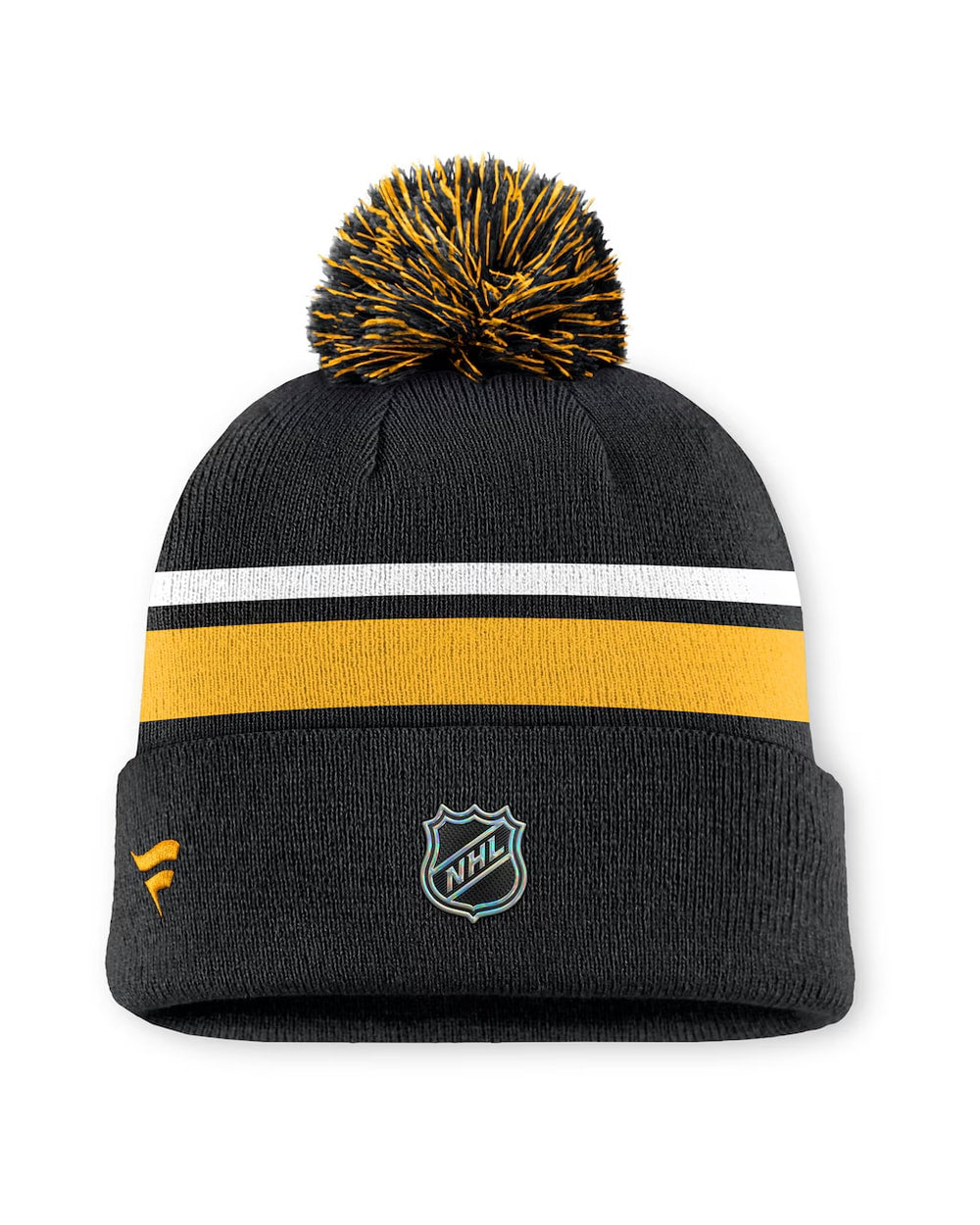 Fanatics Authentic Pro Rink 13 Cuffed Knit Beanie with Pom- Pittsburgh Penguins