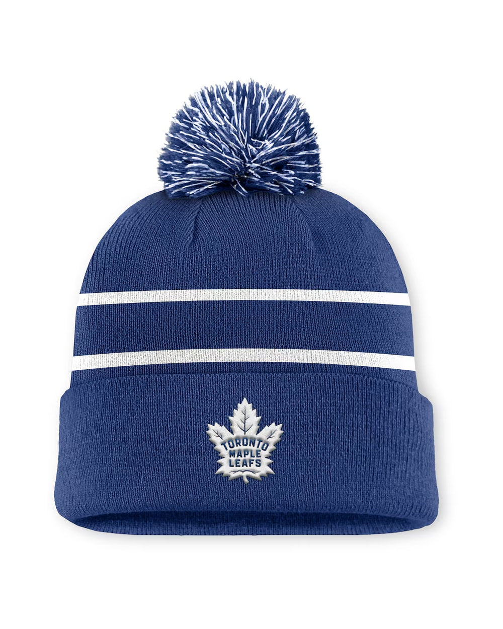 Fanatics Authentic Pro Rink 13 Cuffed Knit Beanie with Pom- Toronto Maple Leafs