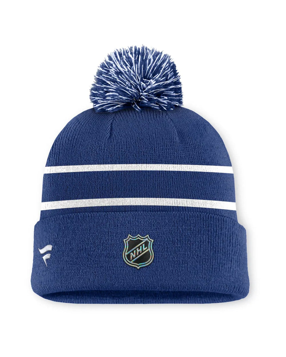 Fanatics Authentic Pro Rink 13 Cuffed Knit Beanie with Pom- Toronto Maple Leafs