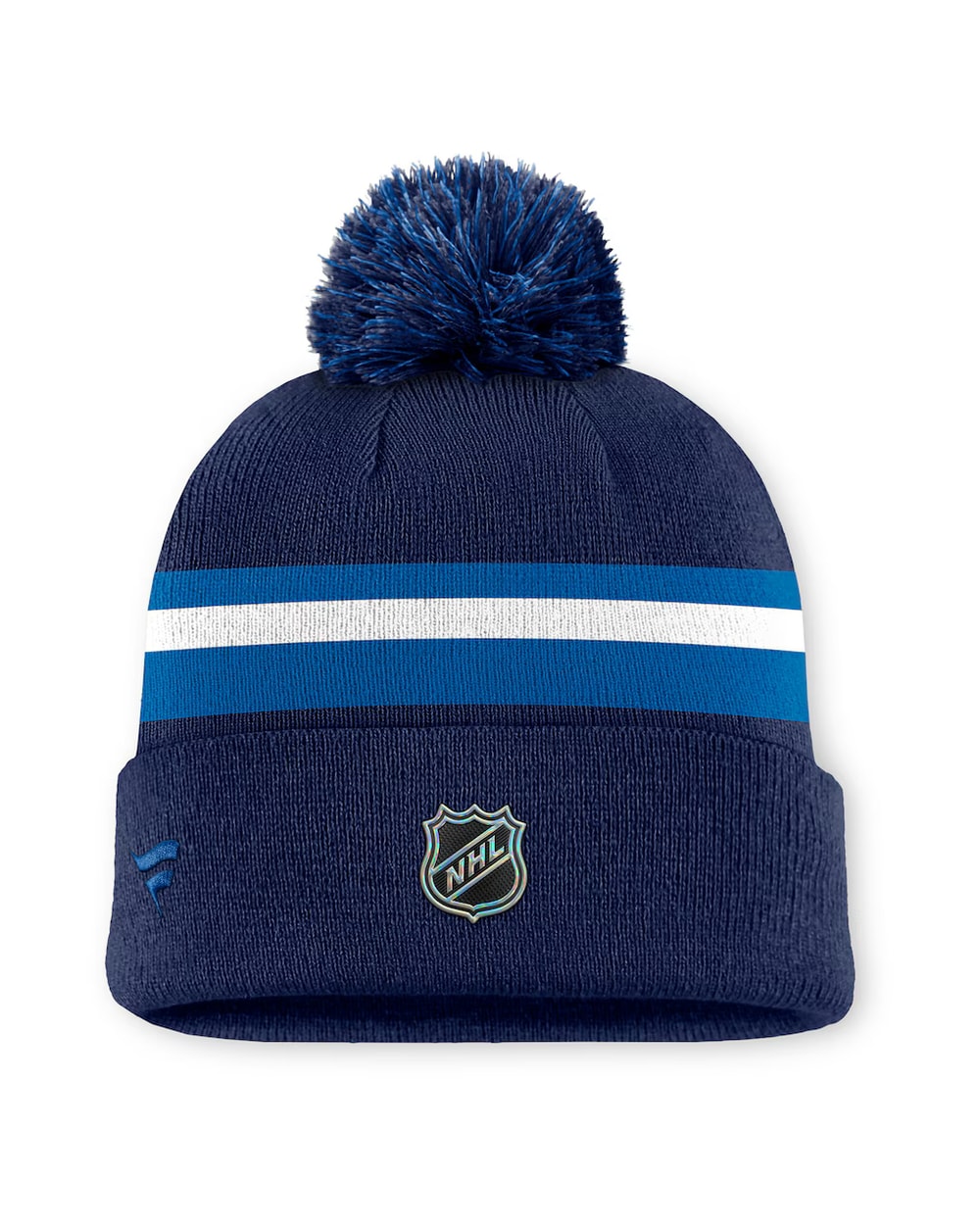 Fanatics Authentic Pro Rink 13 Cuffed Knit Beanie with Pom- Winnipeg Jets