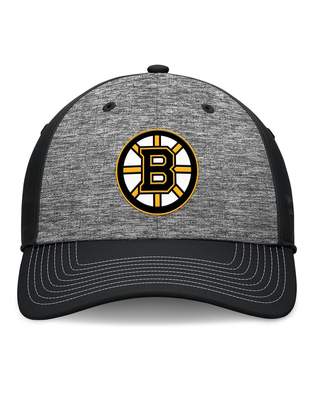 Boston Bruins Fanatics Fundamental Top Shelf 2-Tone Flex Hat Gray/Black - front