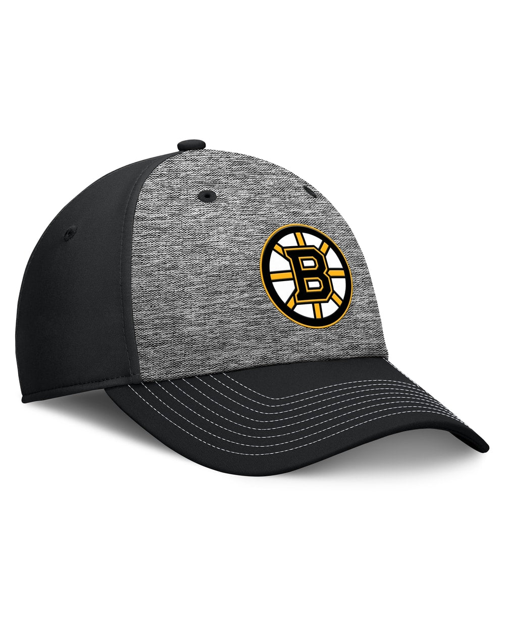 Boston Bruins Fanatics Fundamental Top Shelf 2-Tone Flex Hat Gray/Black - side