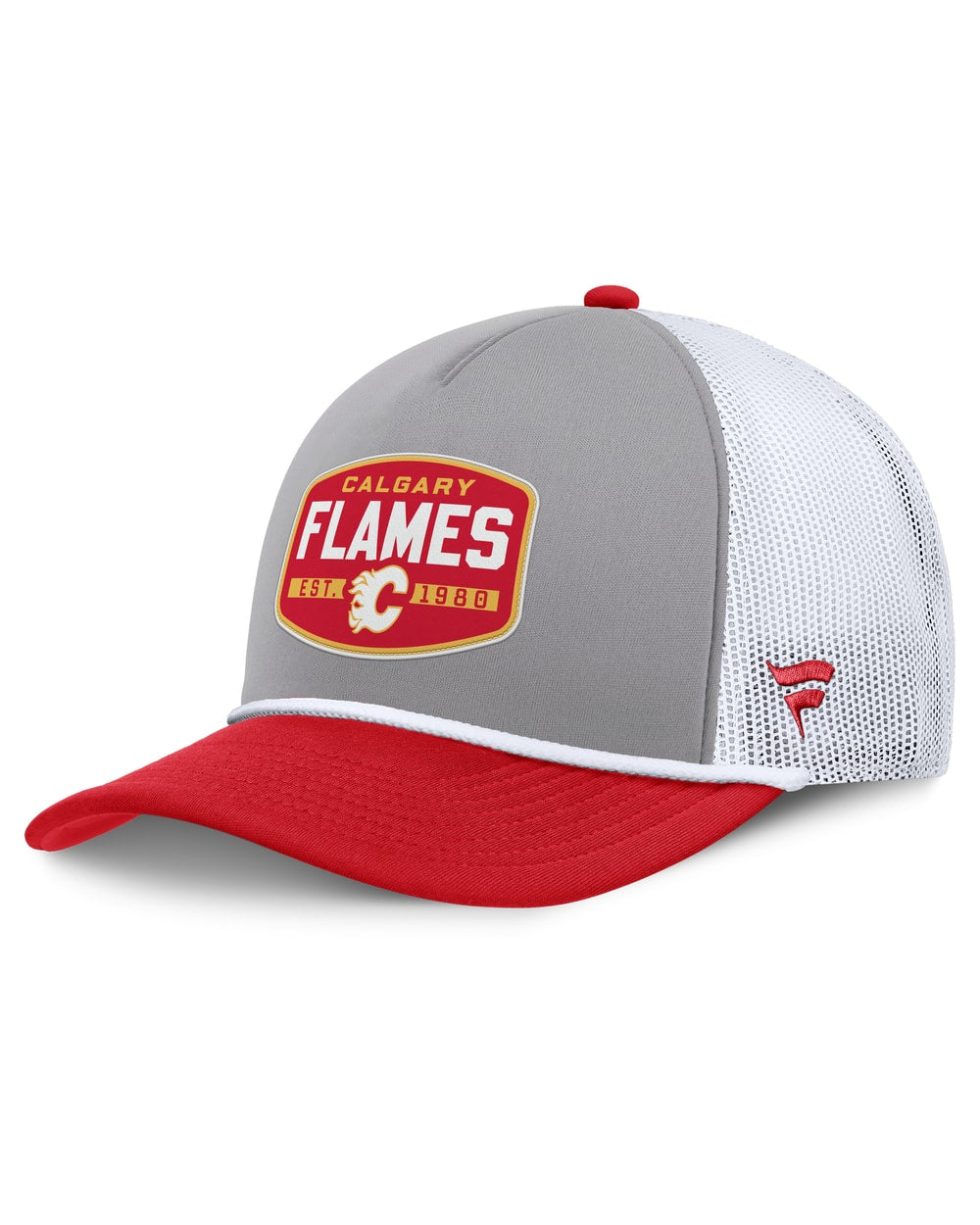Fanatics Calgary Flames Course Adjustable Foam Front A-Frame Meshaback Hat
