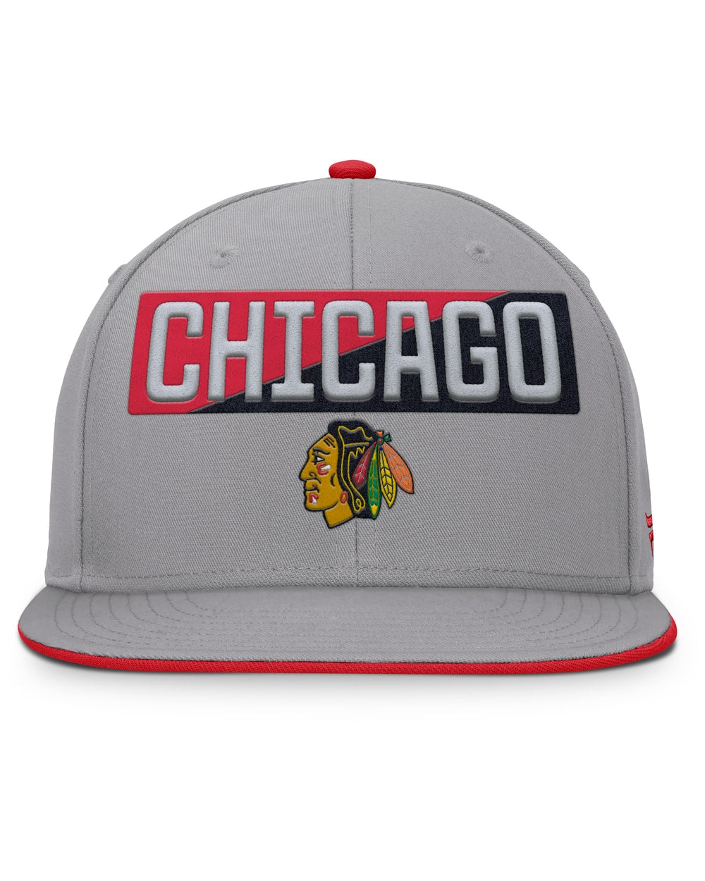 Fanatics Chicago Blackhawks Fundamentals Duo Split Logo Snapback Hat