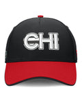 Chicago Blackhawks Fanatics Authentic Pro Rink Team Code Flex Hat Black/Red - front