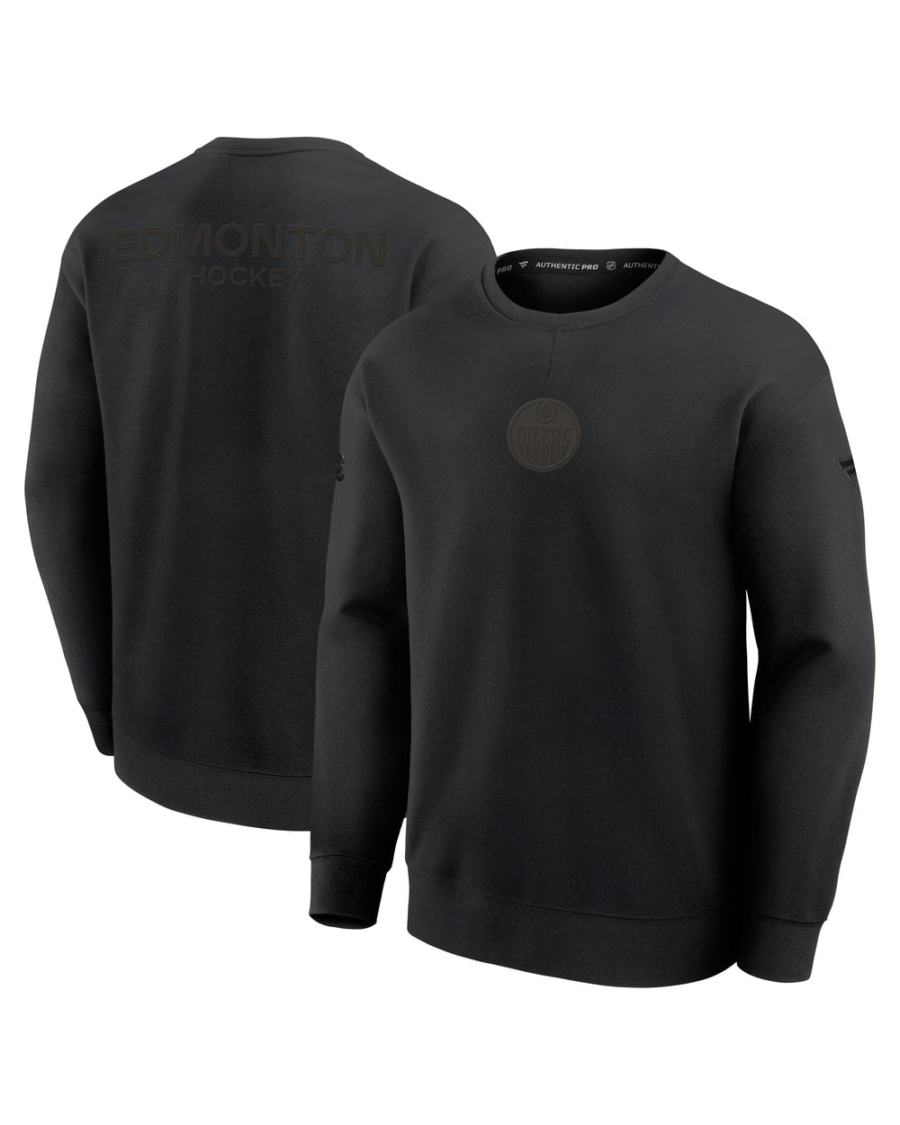 Fanatics Edmonton Authentic Pro Road Crewneck Sweatshirt