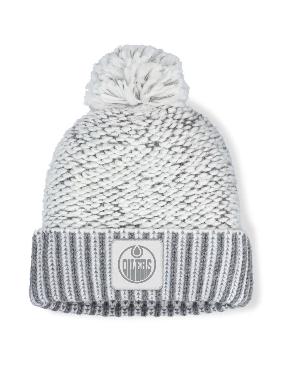 Fanatics Edmonton Oilers Women's Fundamental Mist Cuffed Knit Hat with Pom