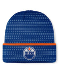 Fanatics Edmonton Oilers Authentic Pro Rink 9 Cuffed Beanie - front