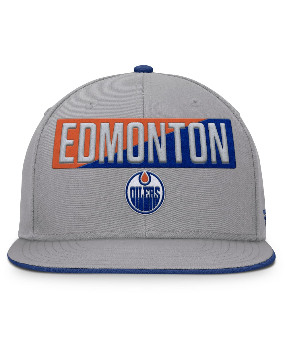 Fanatics Edmonton Oilers Fundamentals Duo Split Logo Snapback Hat