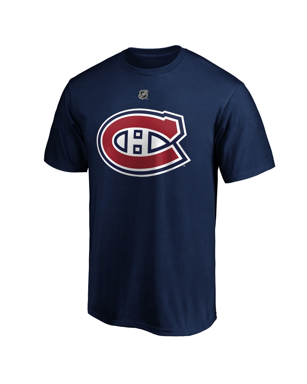 Fanatics Montreal Canadiens Authentic Stack T-Shirt - Caufield - NAVY, front view
